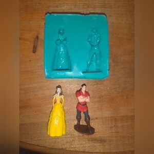 Beauty & Beast, Belle & Gaston Baking Mold For Cake, Candy, Chocolate, Fondant